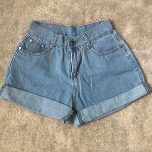 High-Waisted  Jean Shorts